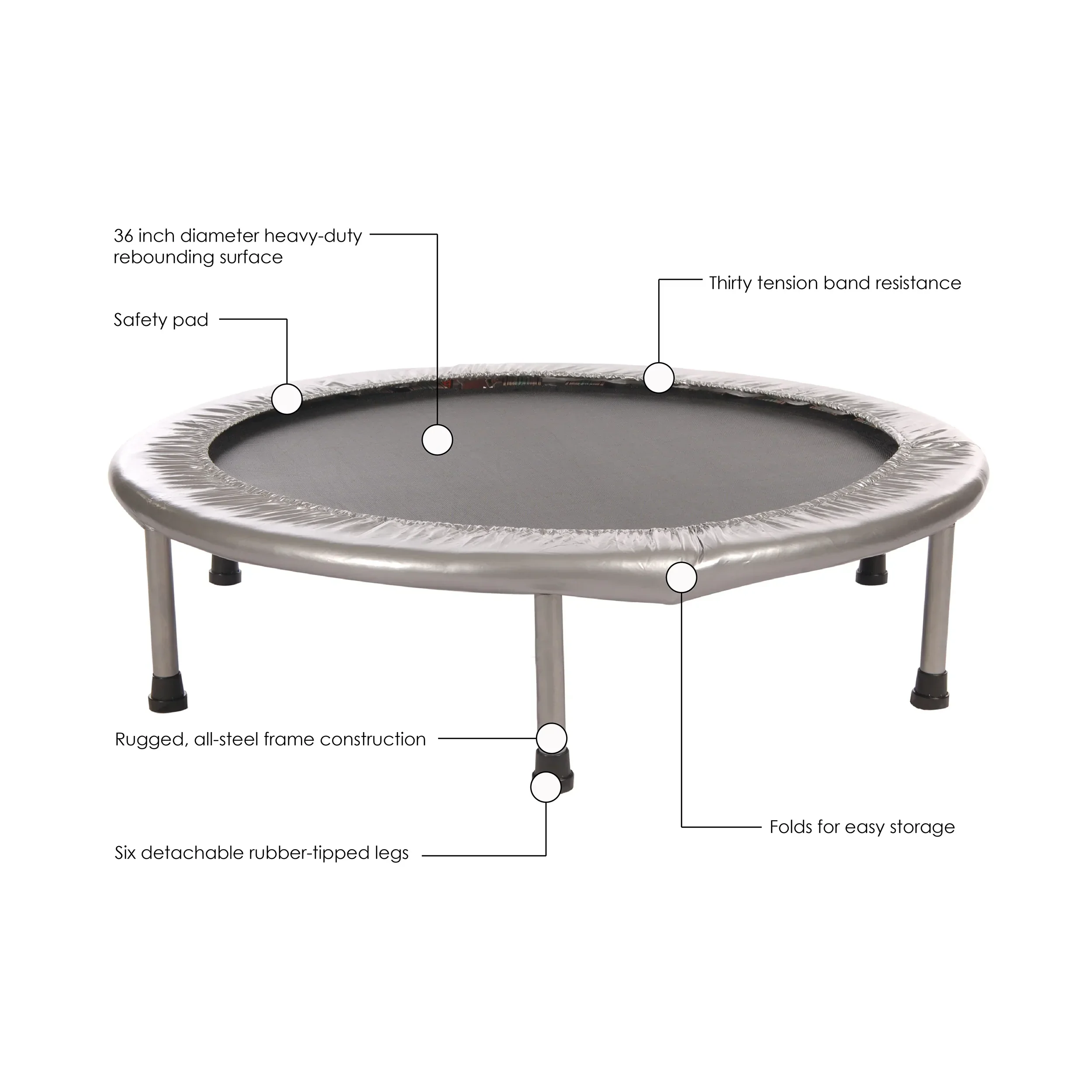 Stamina® 36 inch Folding Trampoline - Image 3